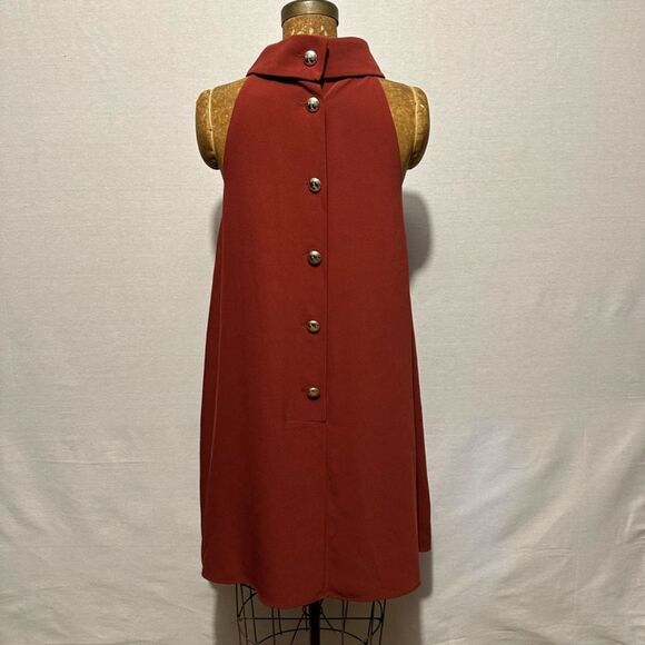Sail to Sable Burgundy Button Dress - size 8 - Picture 5 of 7